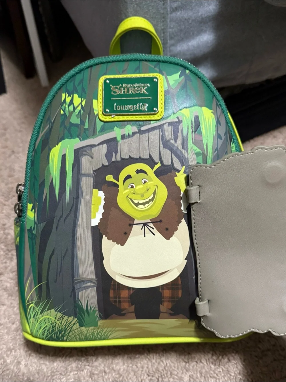 Shrek Loungefly Outhouse Moving Door DreamWorks Mini Backpack BoxLunch NWT